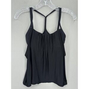 Lululemon Tank Top Womens 2 Black No Limits Built In Bra Y Back Yoga Workout